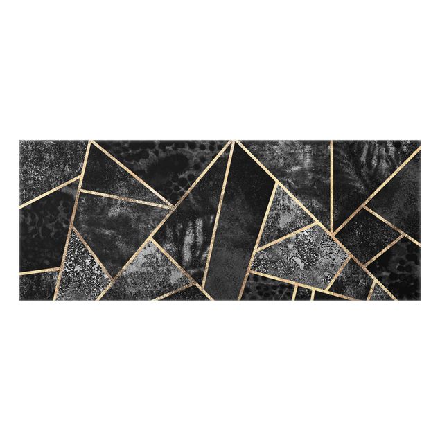 Tableaux de Elisabeth Fredriksson Triangles gris dorés