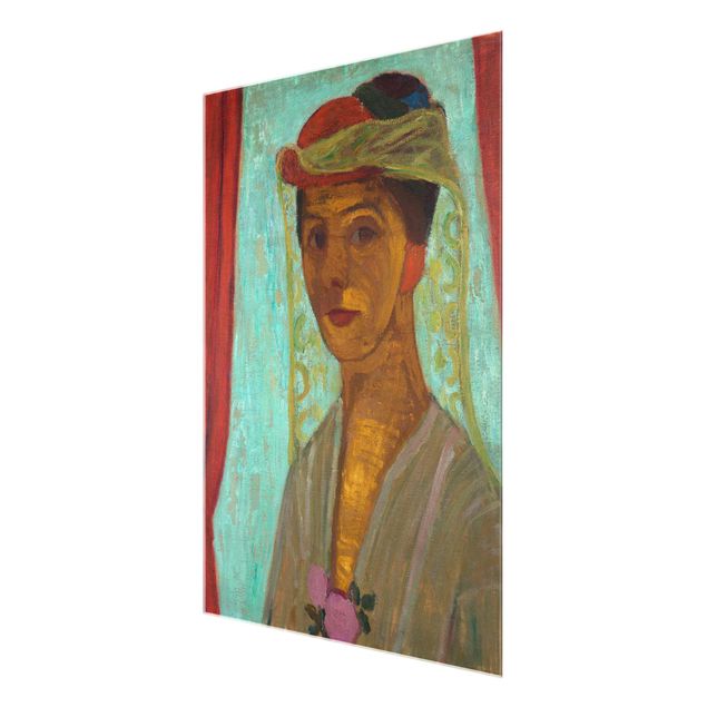 Tableaux reproduction Paula Modersohn-Becker - Autoportrait avec un chapeau et une voilette