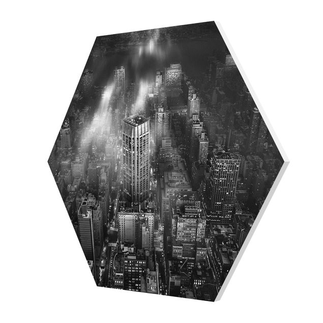 Tableaux noir et blanc Soleil sur la ville de New York