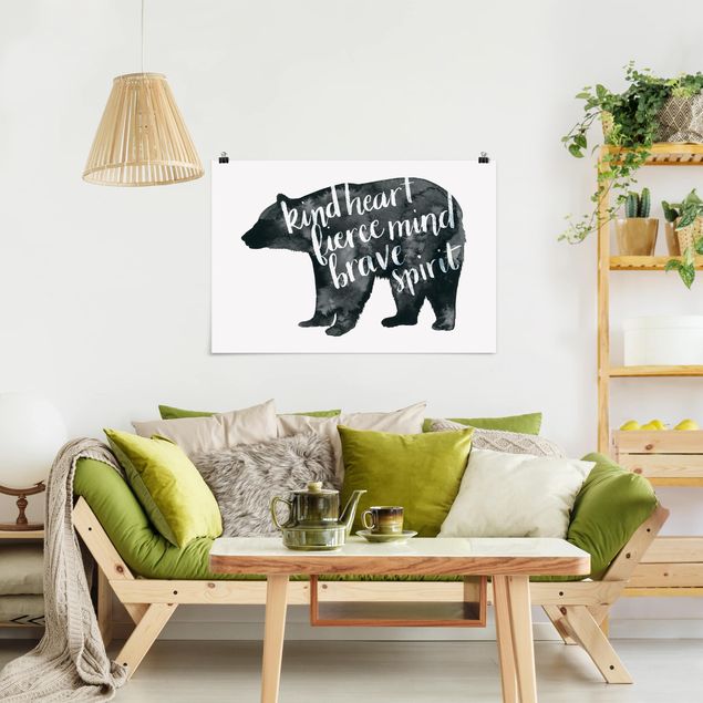 Tableau ourson Animaux sagese - Ours