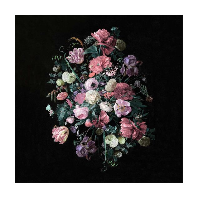 tapis modernes Jan Davidsz De Heem - Bouquet de fleurs sombres