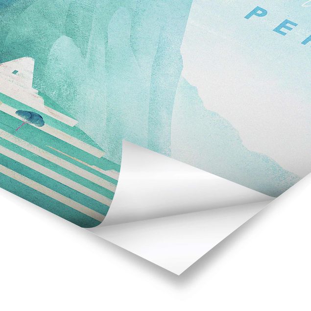 Tableau bleu turquoise Poster de voyage - Pérou