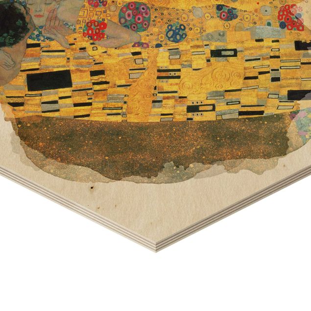 Reproductions tableaux Aquarelles - Gustav Klimt - Le baiser