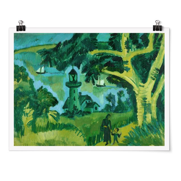 Tableaux moderne Ernst Ludwig Kirchner - Phare sur Fehmarn