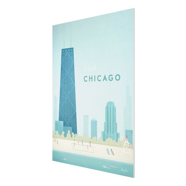 Tableau de ville Poster de voyage - Chicago
