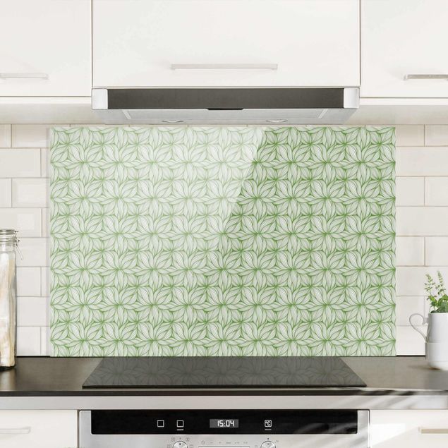 Décorations cuisine Leaf Pattern In Green