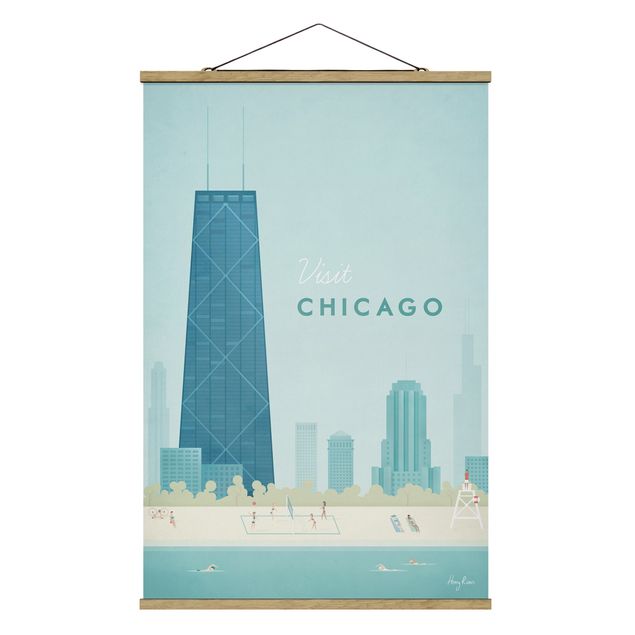 Tableaux reproduction Poster de voyage - Chicago