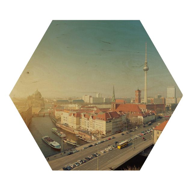 Hexagone en bois - Berlin In The Morning