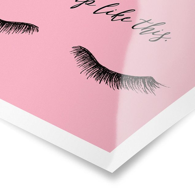 Tableau décoration Eyelashes Chat - Wake Up