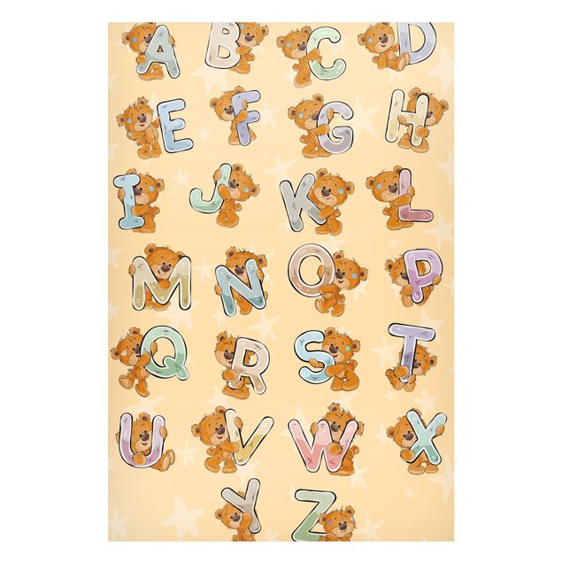 Tableaux ours J'apprends l'alphabet avec Teddy de A à Z