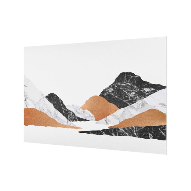 Fonds de hotte - Landscape In Marble And Copper II - Format paysage 3:2