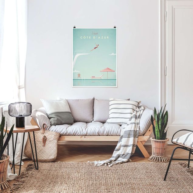 Tableau mer Poster de voyage - Côte D'Azur