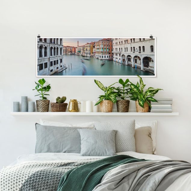 Tableaux moderne Vue du Grand Canal depuis le pont du Rialto Venise