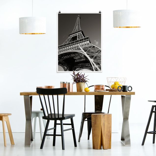 Poster villes Tour Eiffel à Paris