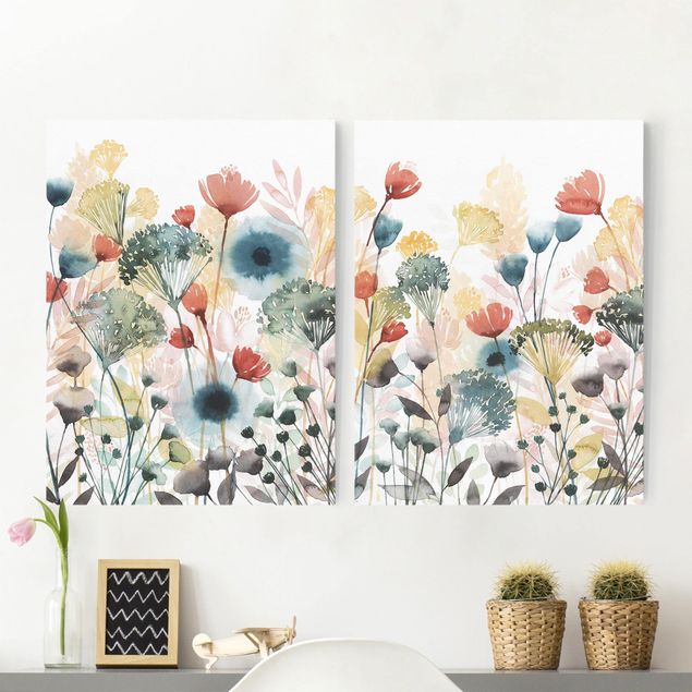 Impression sur toile - Wildflowers In Summer Set I