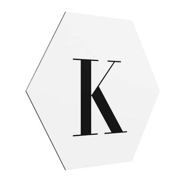 Tableau lettre Lettre Serif Blanc K