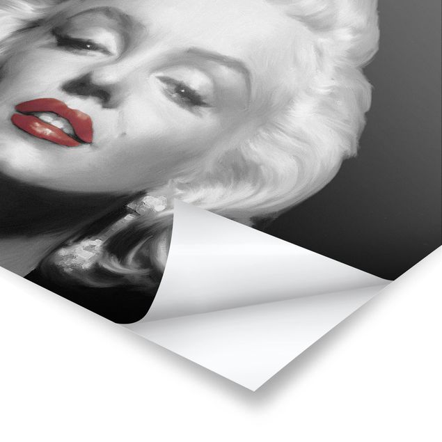 Posters Marilyn aux lèvres rouges