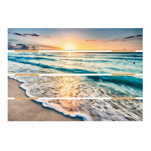 Tableaux muraux Coucher de soleil à la plage