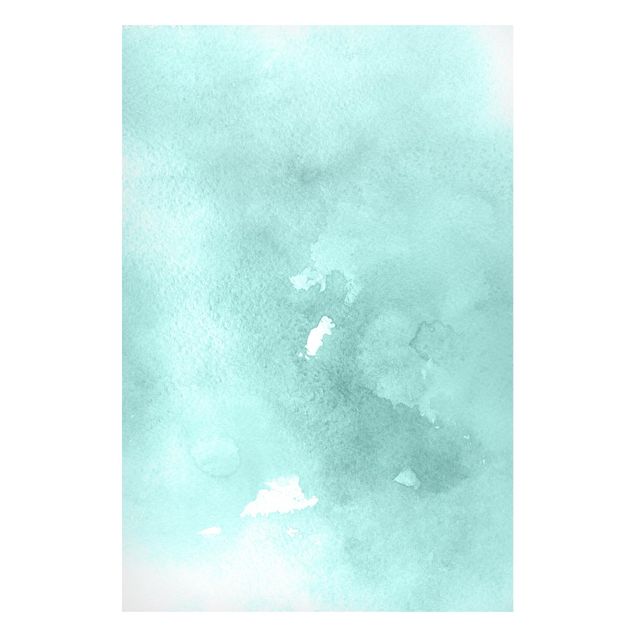 Tableau moderne Aquarelle Turquoise Océan