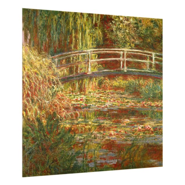 Tableau artistique Claude Monet - Étang de nénuphars et pont japonais (Harmonie en rose)