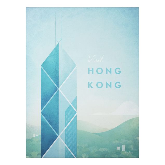Tableaux Asie Poster de voyage - Hong Kong