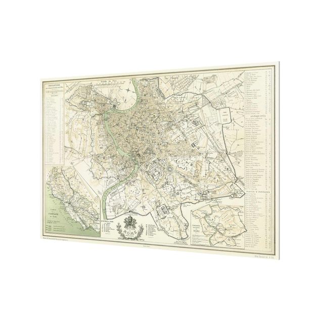 Fond de hotte - Vintage Map Rome Antique