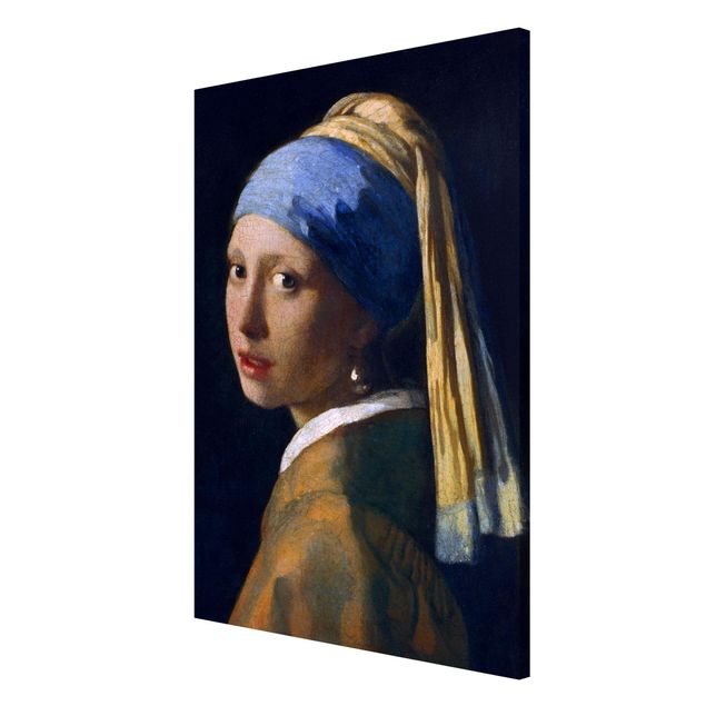 Tableau moderne Jan Vermeer Van Delft - Fille avec une boucle d'oreille en perle