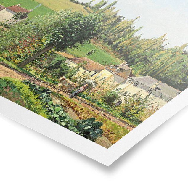 Tableaux pointillisme Camille Pissarro - Hameau dans les collines surélevées de Pontoise