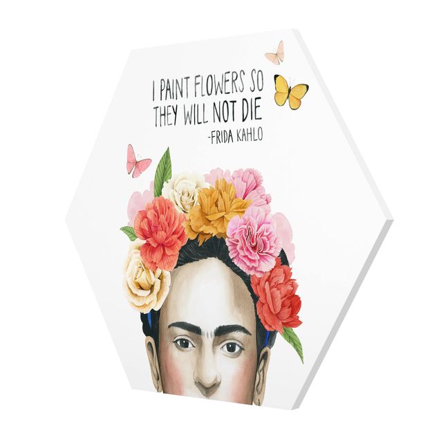 Tableaux multicolore Pensées de Frida - Fleurs