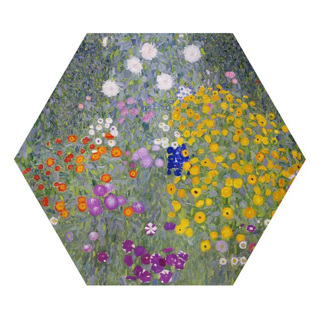 Tableau fleurs Gustav Klimt - Jardin de cottage