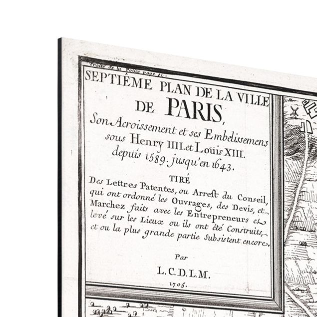 Tableaux reproduction Tableau Vintage Ville De Paris Vers 1600