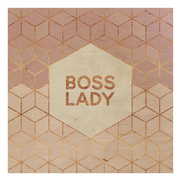 Tableaux de Elisabeth Fredriksson Boss Lady Hexagones en Rose