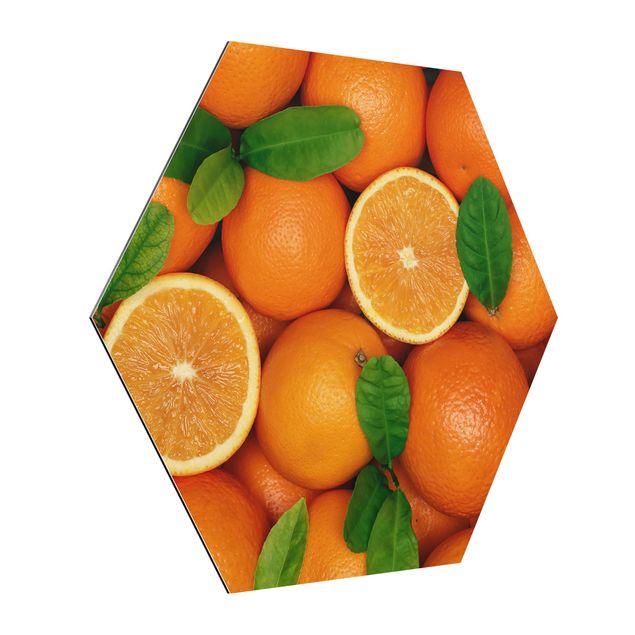 Tableau avec couleur orange Oranges juteuses