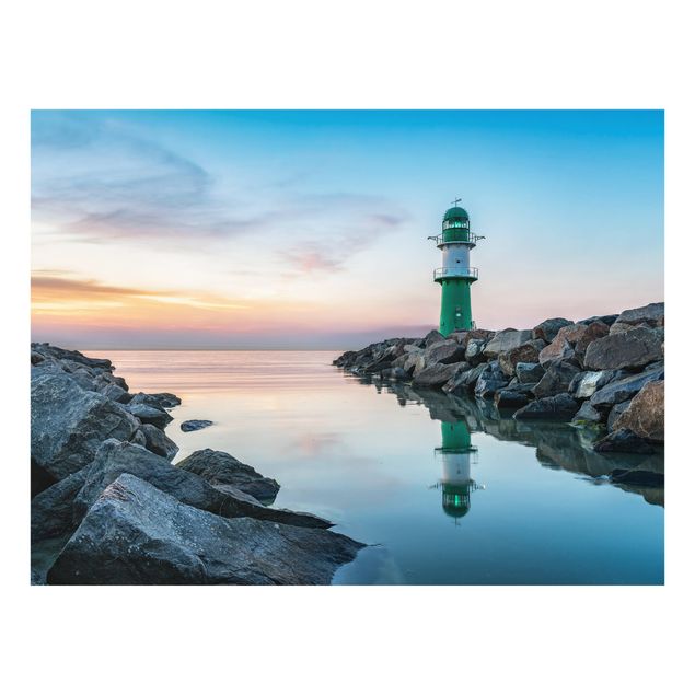 Fonds de hotte - Sunset at the Lighthouse - Format paysage 4:3