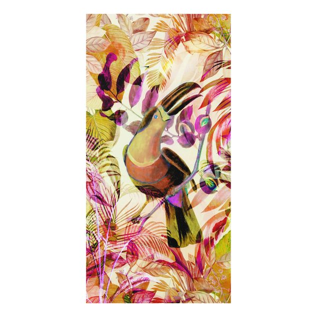 Tableau moderne Collage coloré - Toucan
