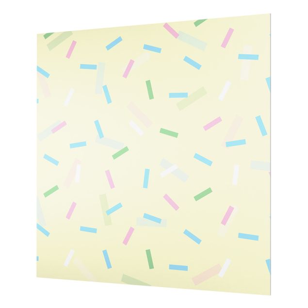 Fonds de hotte - Colourful Confetti Of Pastel Stripes - Carré 1:1