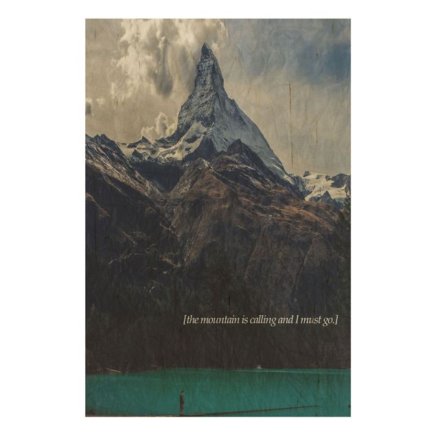 Tableaux en bois avec paysage Paysages poétiques - Montagne