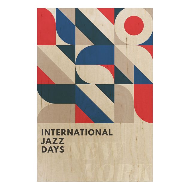 Tableaux en bois avec citations Jazz Days New York