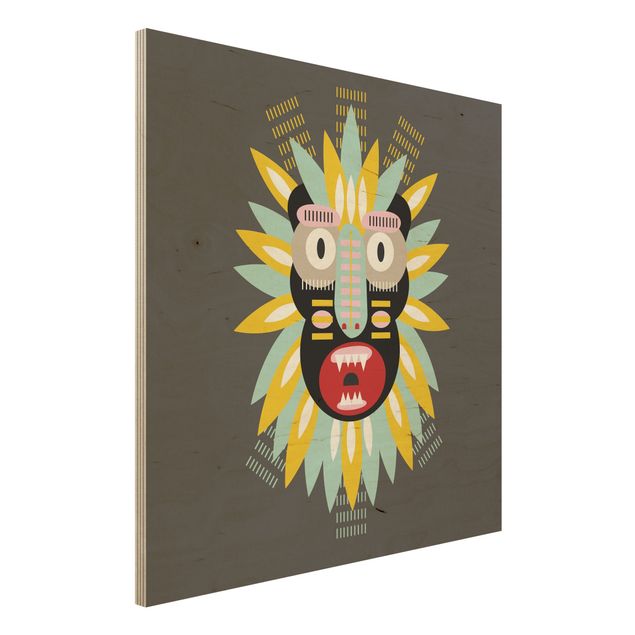 Déco chambre enfant Collage masque ethnique - King Kong