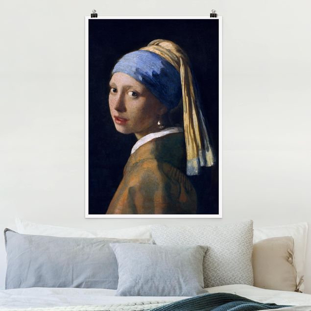Décorations cuisine Jan Vermeer Van Delft - Fille avec une boucle d'oreille en perle