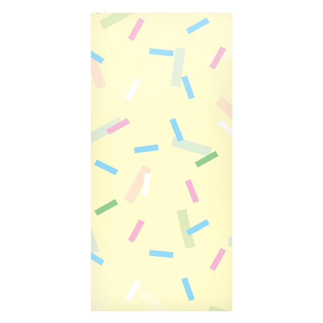 Tableau moderne Confetti coloré de rayures pastel