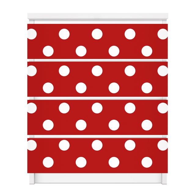Film Autocollant rouge No.DS92 Dot Design Girly Rouge