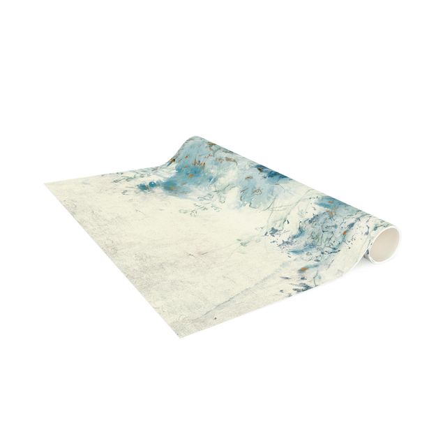 tapis longs Prairie printanière bleue II