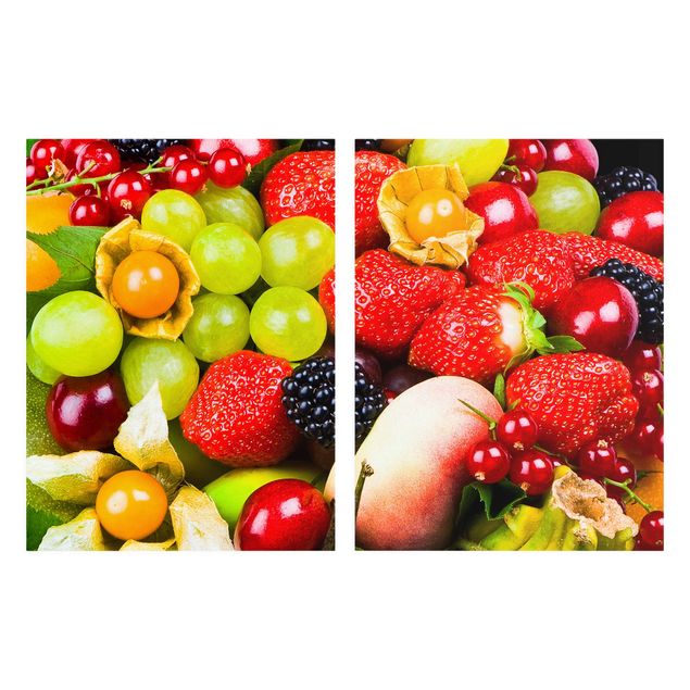 Impression sur toile 2 parties - Tropical Fruits