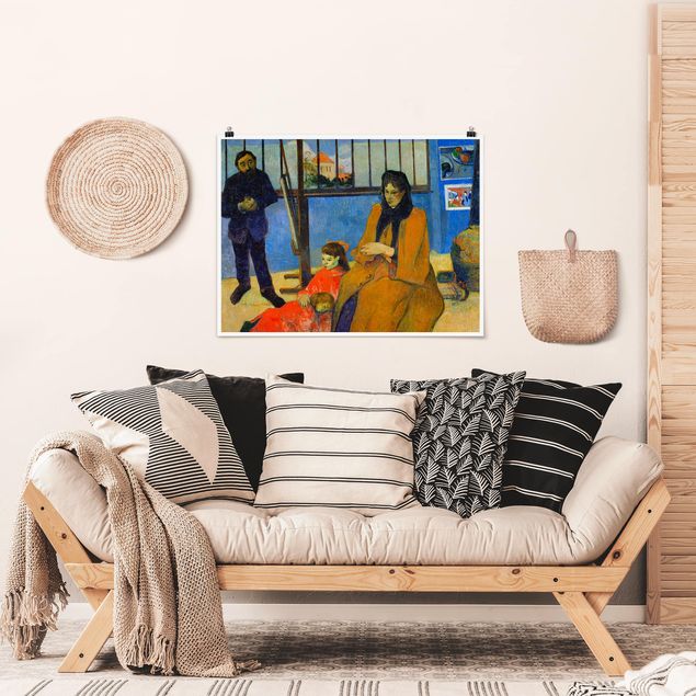 Toile impressionniste Paul Gauguin - La famille Schuffenecker