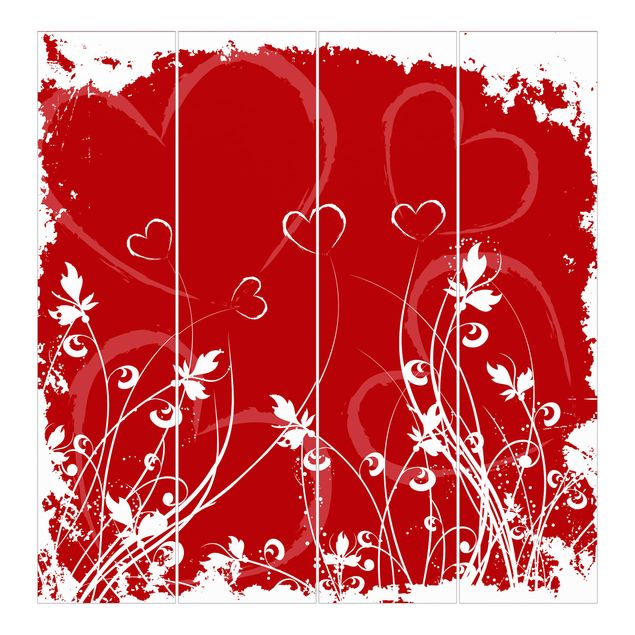 Panneaux rideaux coulissants Cœurs de fleur