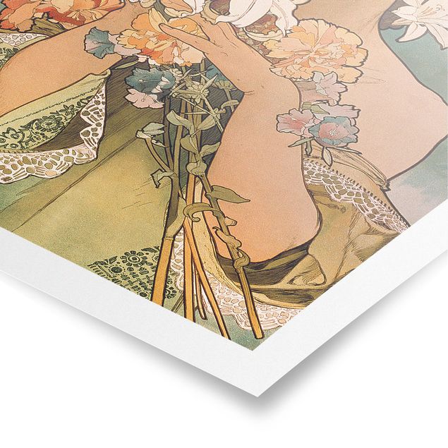 Tableau fleurs Alfons Mucha - Fleur