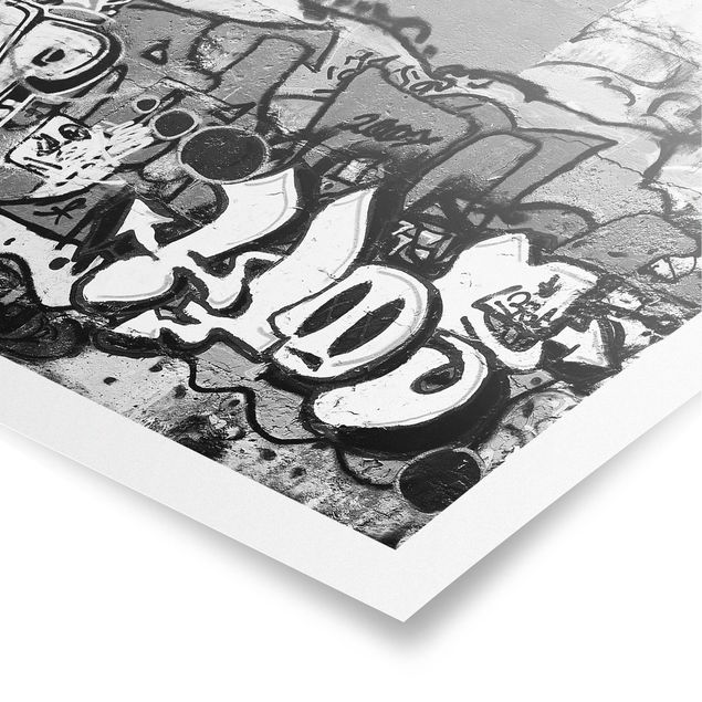 Tableaux noir et blanc Art du graffiti