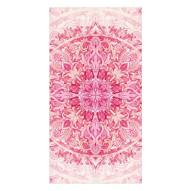 Revêtement mural de douche - Mandala Watercolour Ornament Pattern Pink