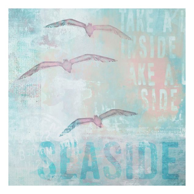 Tableaux moderne Collage Shabby Chic - Mouettes